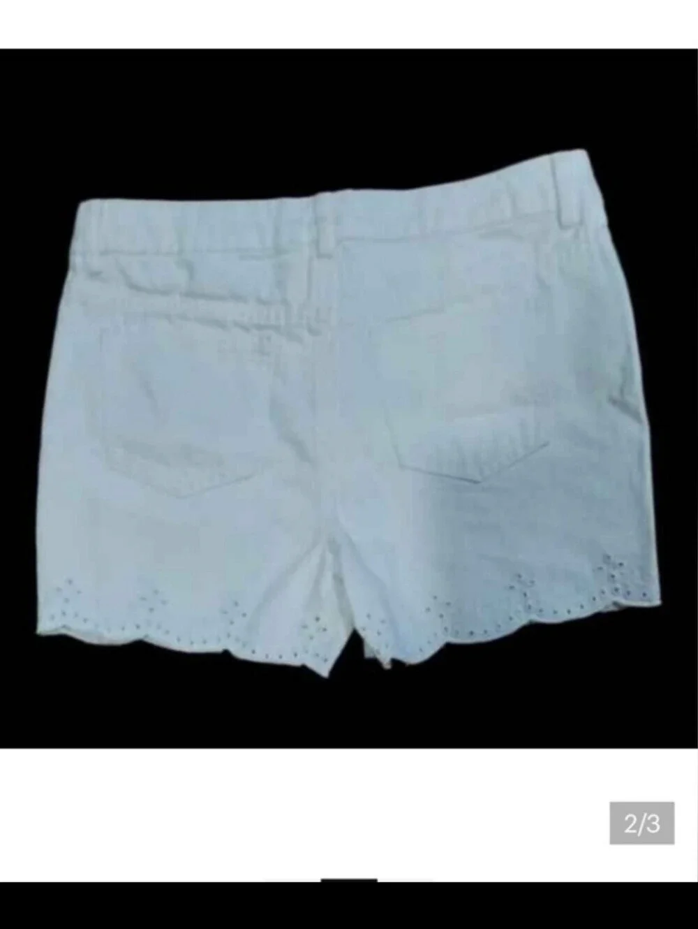 NWT Girls White Eyelet Jean Shorts